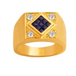 Diamond Ring with Gemstone