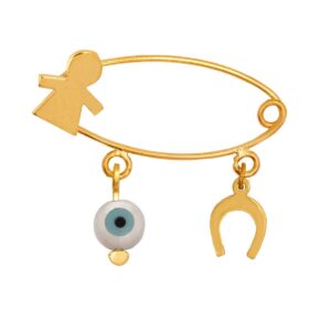 Gold Kids Safety Pin