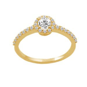 Solitaire Halo Ring