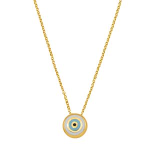 Gold Necklace with Enamel