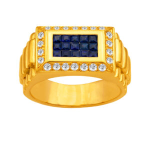 Diamond Ring with Gemstone