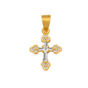 Silver Cross with Zircons