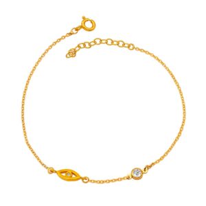 Silver Bracelet with Zircon