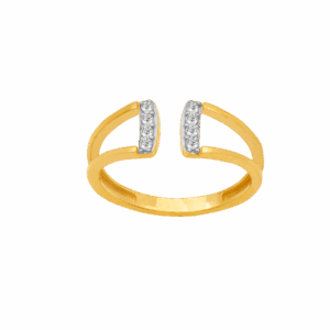 Gold Ring with Zircons