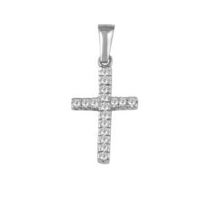 Gold Cross with Zircons