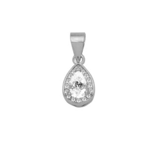 Silver Pendant with Zircons