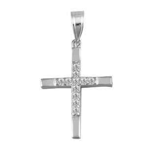 Gold Cross with Zircons