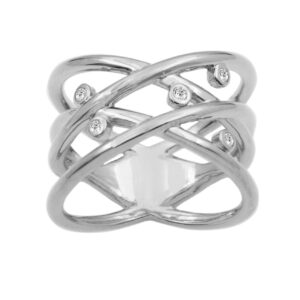 Silver Ring with Zircons