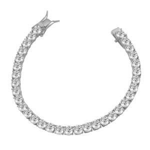 Silver Bracelet with Zircons