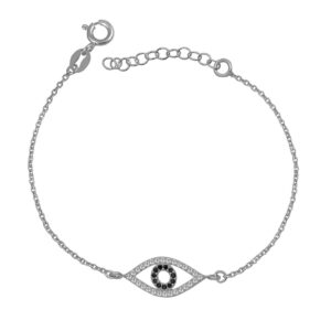 Silver Bracelet with Zircons