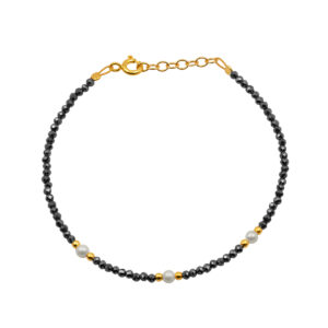 Silver Bracelet with Pearls