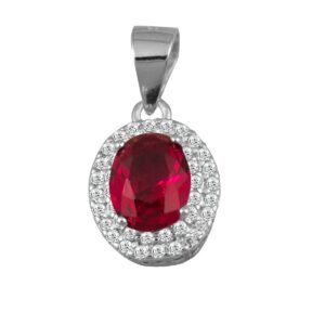 Silver Pendant with Zircons