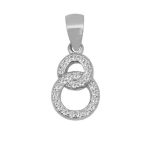 Silver Pendant with Zircons