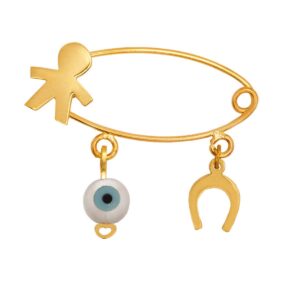 Gold Kids Safety Pin 9k