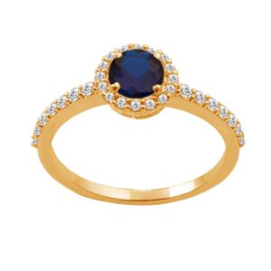 Gold Halo Ring 9K