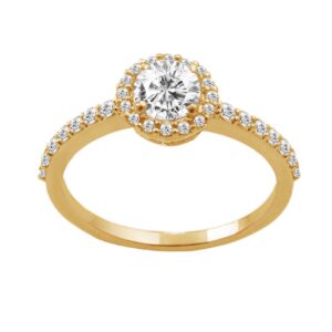 Gold Halo Ring 9K