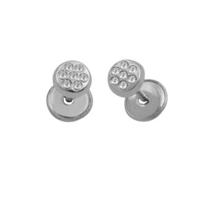 Gold Kids Earrings with Zircons
