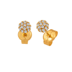 Gold Earrings with Zircons