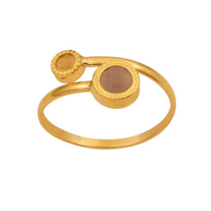 Gold Ring with Zircons