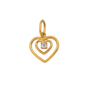 Gold Pendant with Zircon