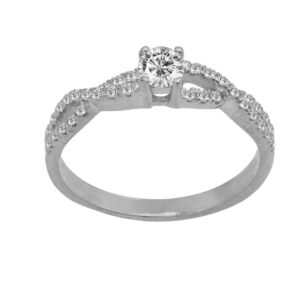 Gold Solitaire Ring