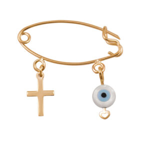 Gold Kids Safety Pin 9k