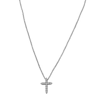 Diamond Cross with Chain 14k
