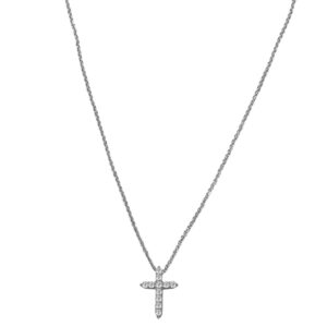 Diamond Cross with Chain 14k